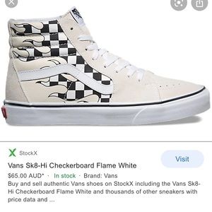 Vans Sk8-hi Checkerboard White Flame 🤍